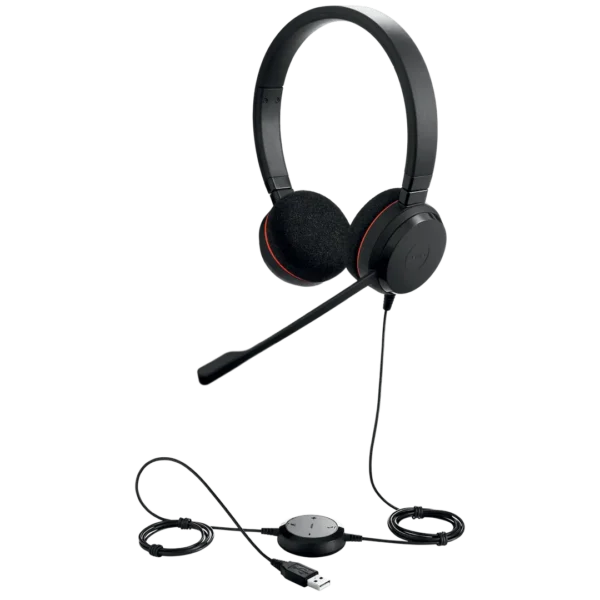 Jabra Evolve 20 MS Stereo USB-C Headset - Noise Cancelling, Mute Button, Volume Control