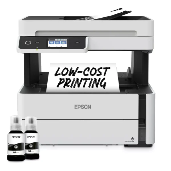 Epson EcoTank M3170 Mono Ink Tank Printer - PrecisionCore, 20ppm, Wi-Fi, Auto Duplex, ADF, Fax, 1200x2400 DPI - Image 2