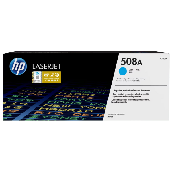 HP 508A Cyan Original LaserJet Toner Cartridge CF361A – 5000‑Page Yield, JetIntelligence Colour Precision