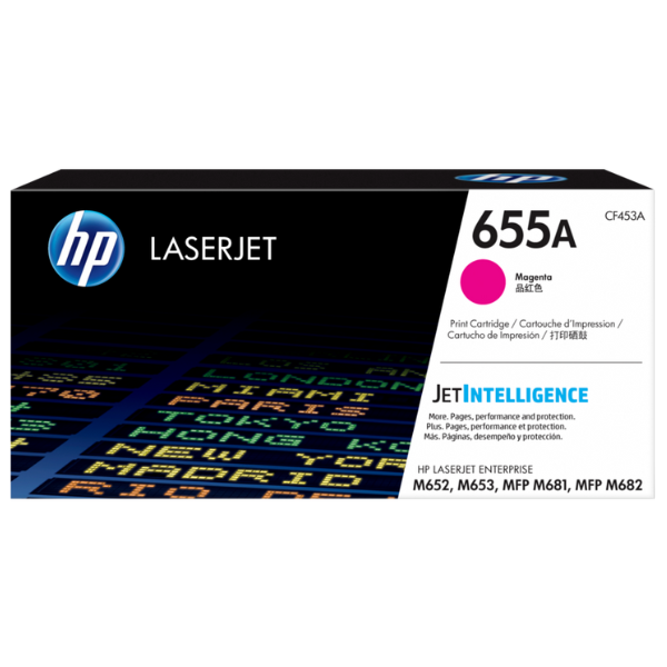 HP 655A Magenta Original LaserJet Toner Cartridge CF453A – 10,500‑Page Yield, JetIntelligence Colour Precision
